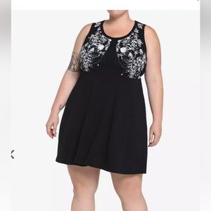 Skull Floral Skater Dress